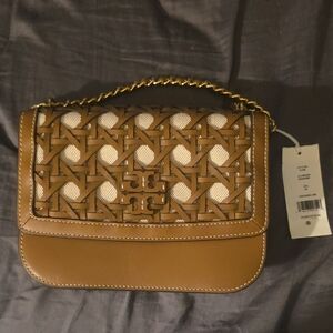 Tory Burch Brown and Cream Crossbody Bag